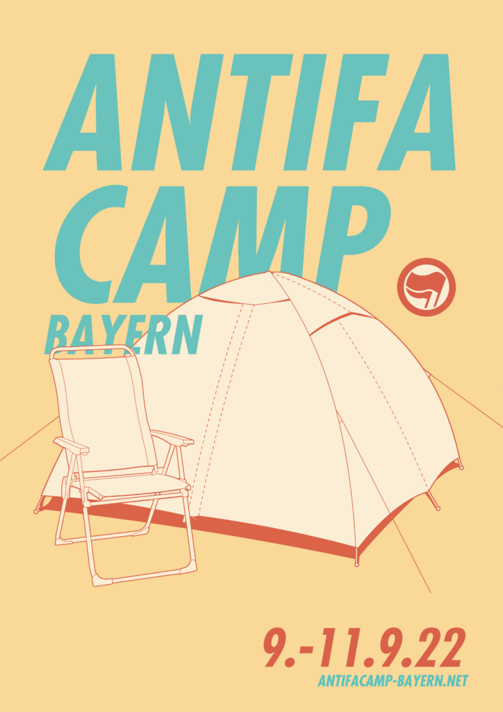 Antifa Camp Bayern 
9.-11.9.2022

Zelt und Klappstuhl im Hintergrund